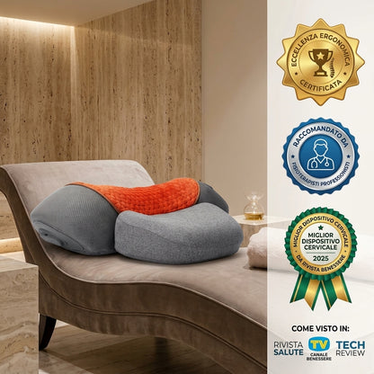 Termarelax Cuscino Cervicale 3-in-1 — Trazione, Calore e Massaggio